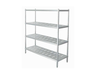 四层平板冲孔货架