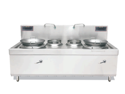 电磁双炒双尾小炒炉