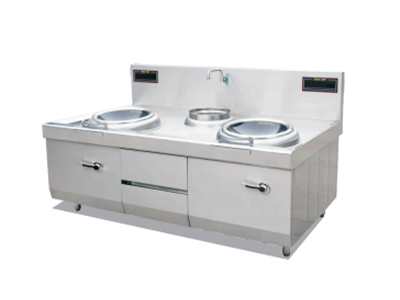 电磁双头单尾小炒灶