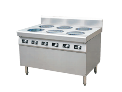 电磁柜式六头煲仔炉