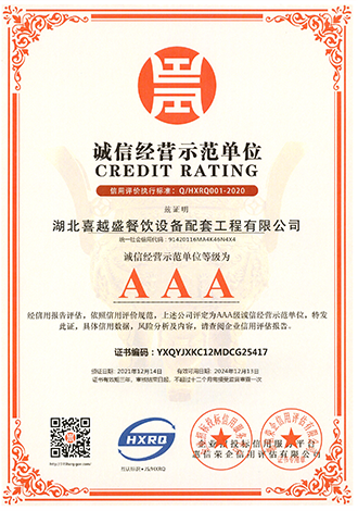 诚信经营示范单位